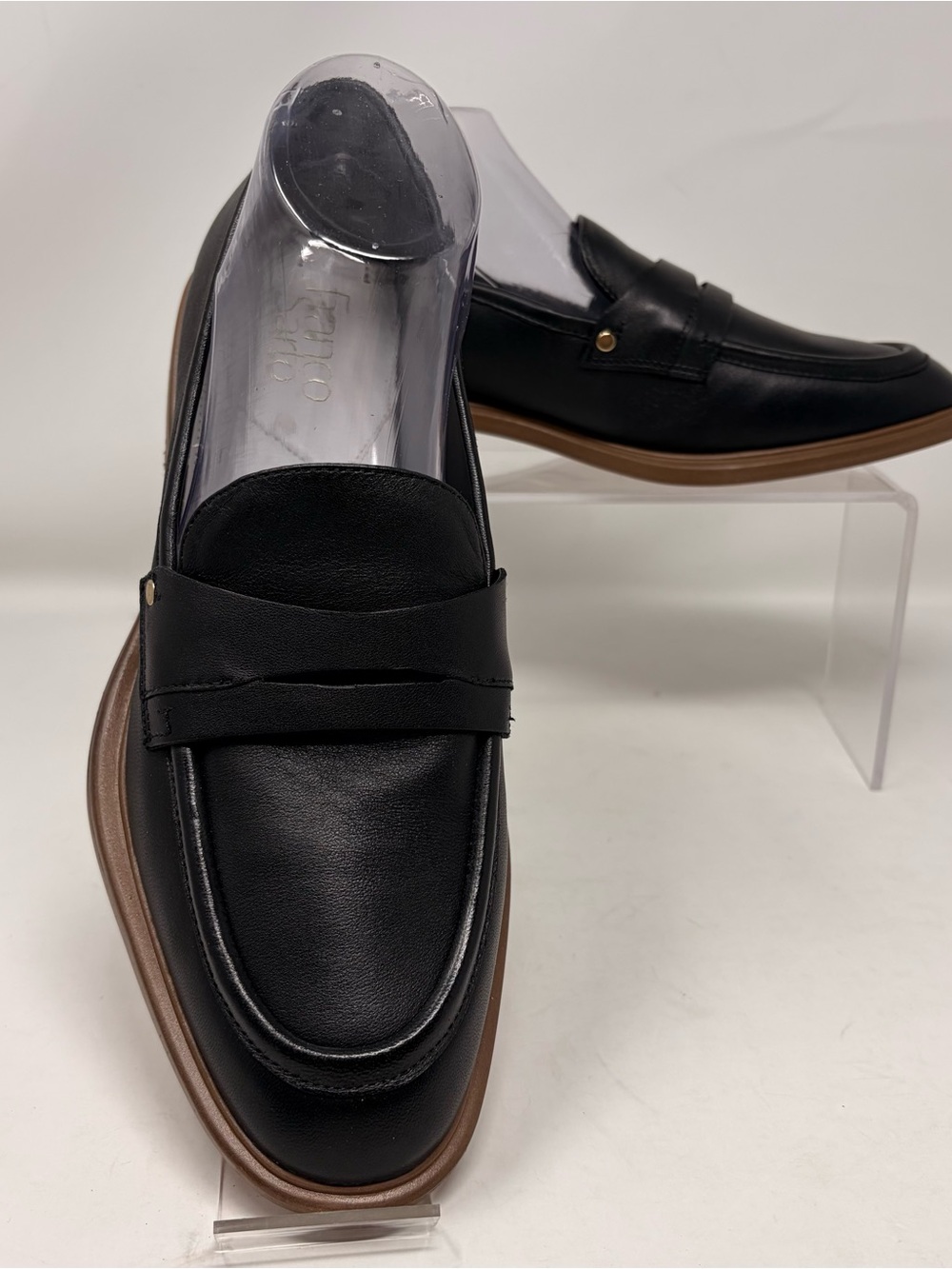 NWT Franco Sarto Edith 2 Black Leather Penny Loafers Size 8.5